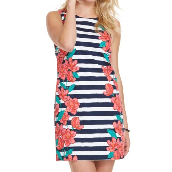 VINEYARD VINES NWOT Magnolia Stripe Shift Dress in Marshmallow - Picture 1 of 8
